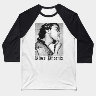 River Phoenix ////// 90s Aesthetic Fan Design Baseball T-Shirt